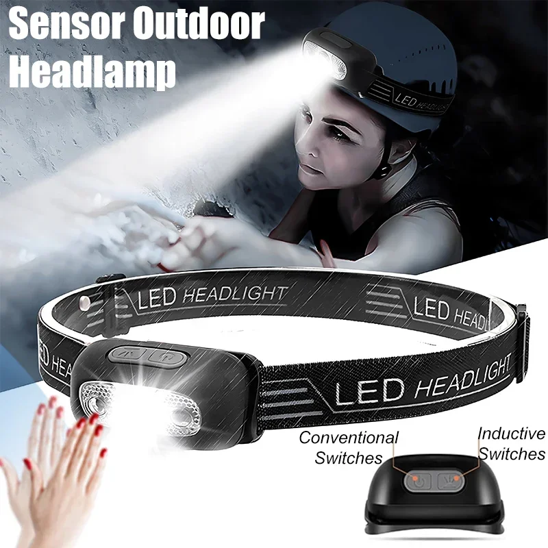 Power Switch Outdoor - Powerful LED Headlamp Adjustable Wave Sensor