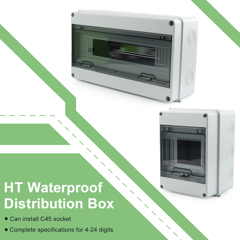 Power Switch Outdoor - HT Series Waterproof Distribution Box 5/8/12/15/18/24