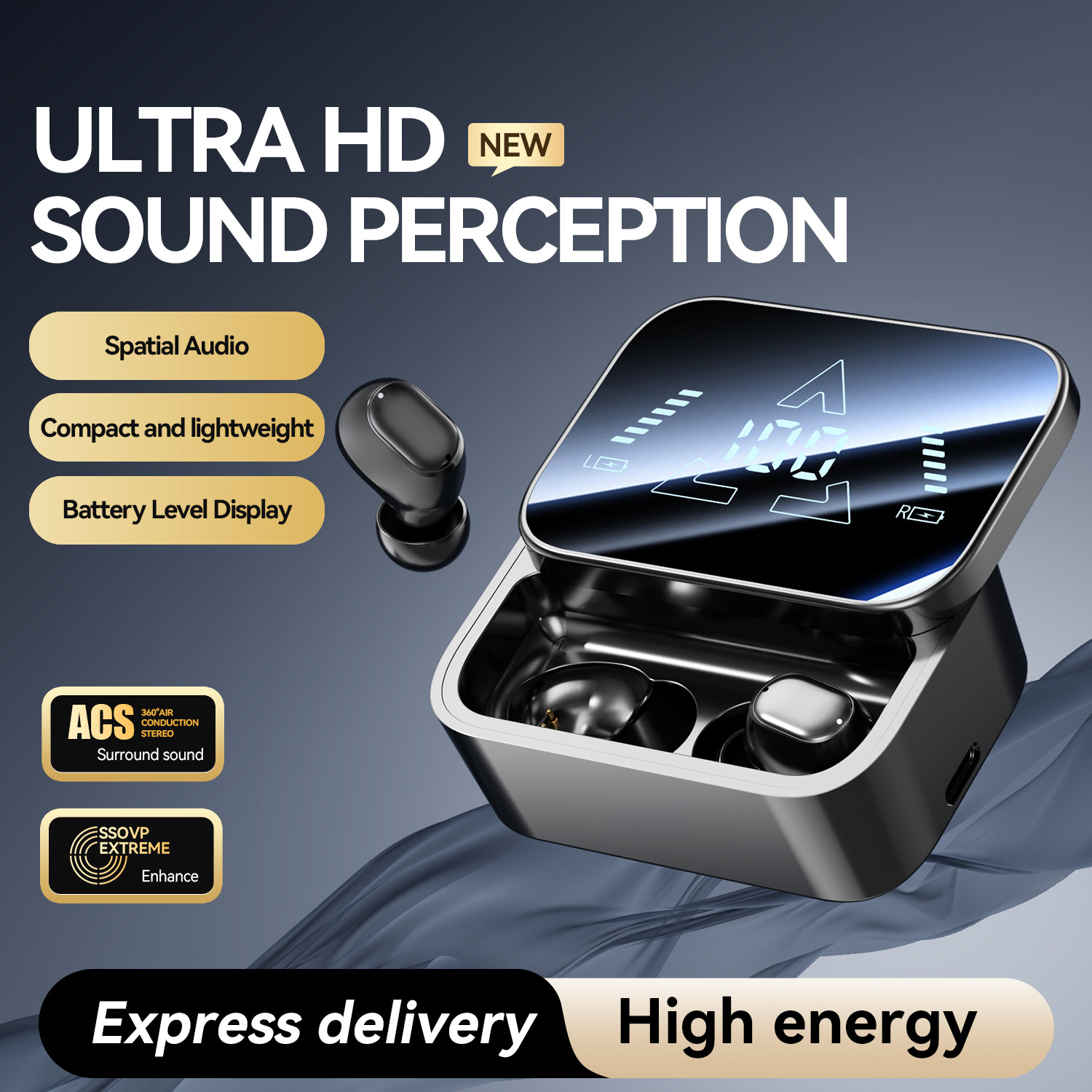 Outdoor Power Line Cover - Sliding Cover Wireless Bluetooth Earbuds with