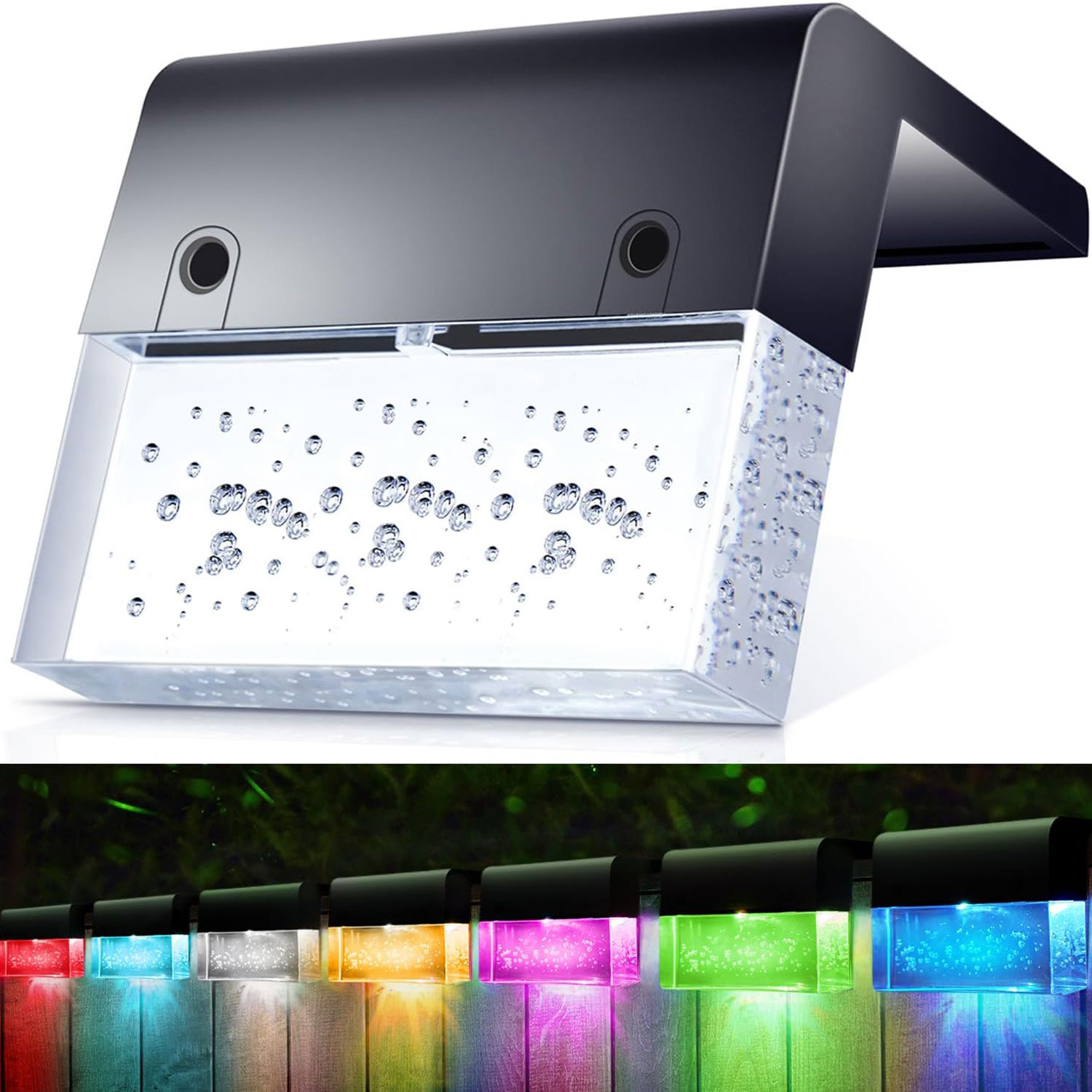 Outdoor Power Post - Solar Fence Lights Outdoor Waterproof Color