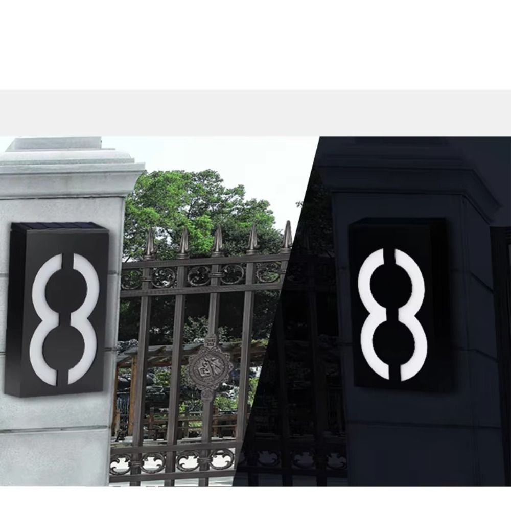 Outdoor Power Number - Easy Install Solar LED House Number