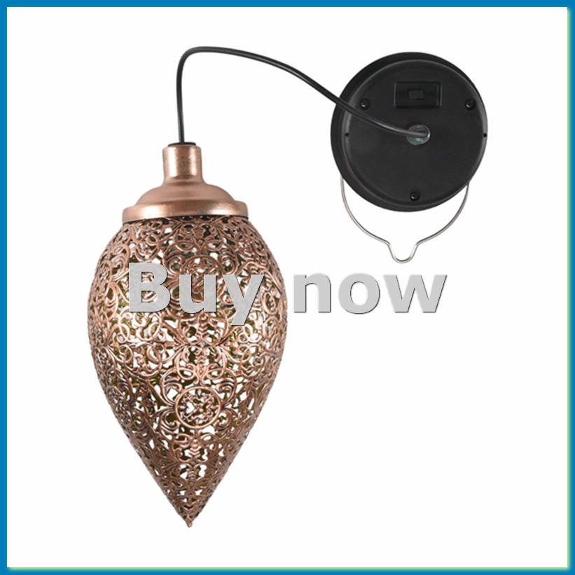 Outdoor Power Kit - Solar Powered LED Moroccan Hanging Lantern