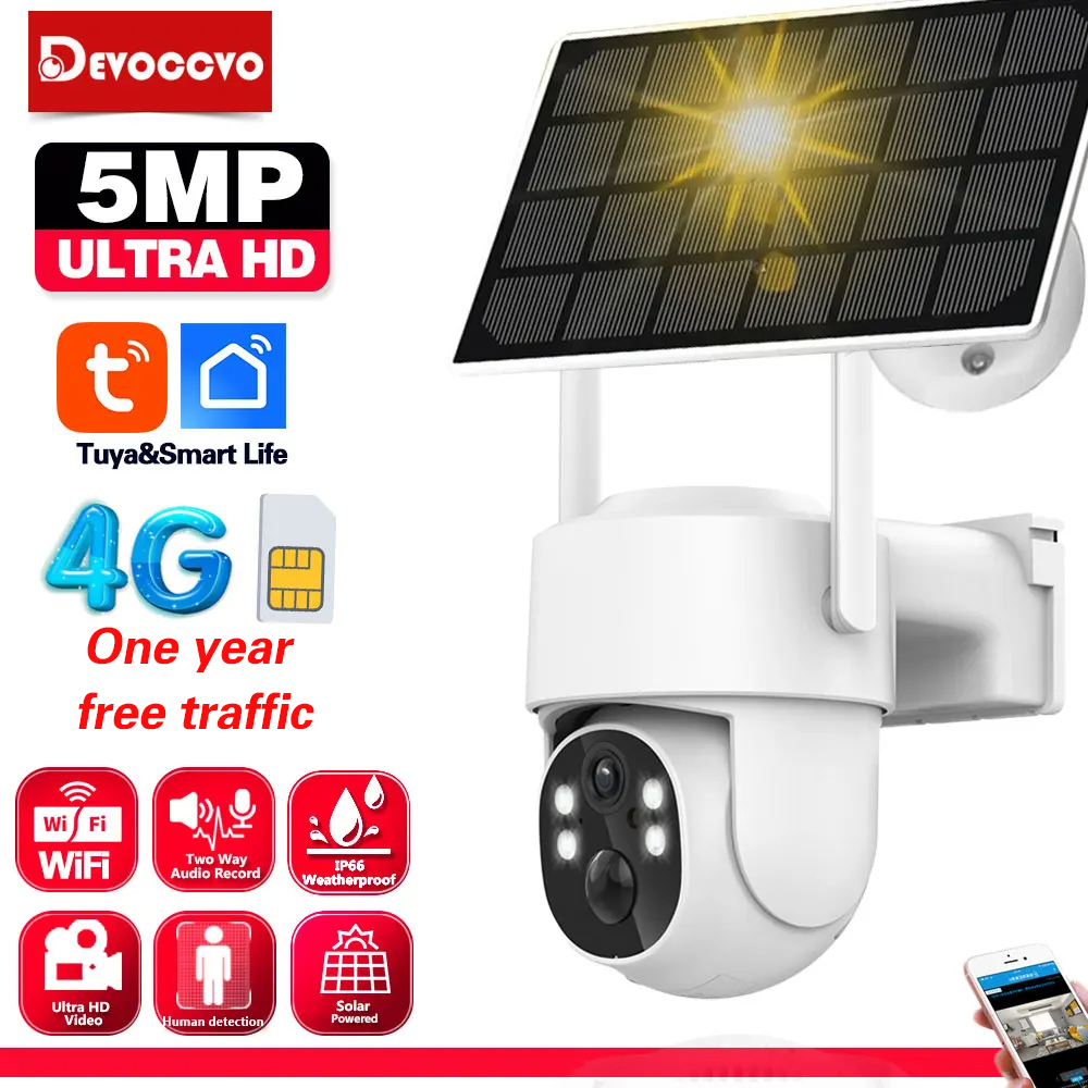 Outdoor Power Unlimited - Tuya 4G 5MP Solar Surveillance Smart