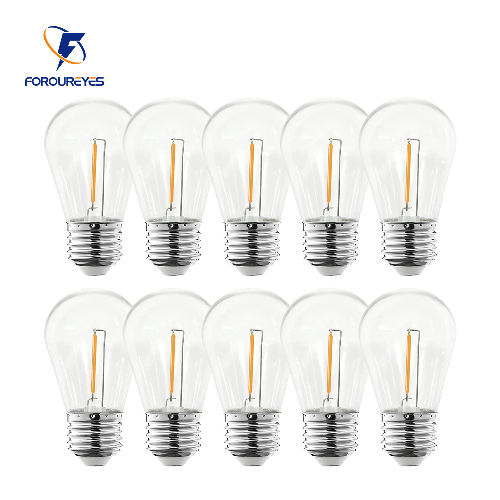 Outdoor Power Lead Cover - 10pack S14 Dimmable Filament Bulb For