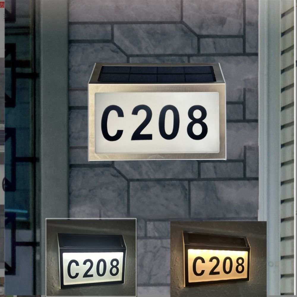 Outdoor Power Number - Easy Install Solar LED House Number