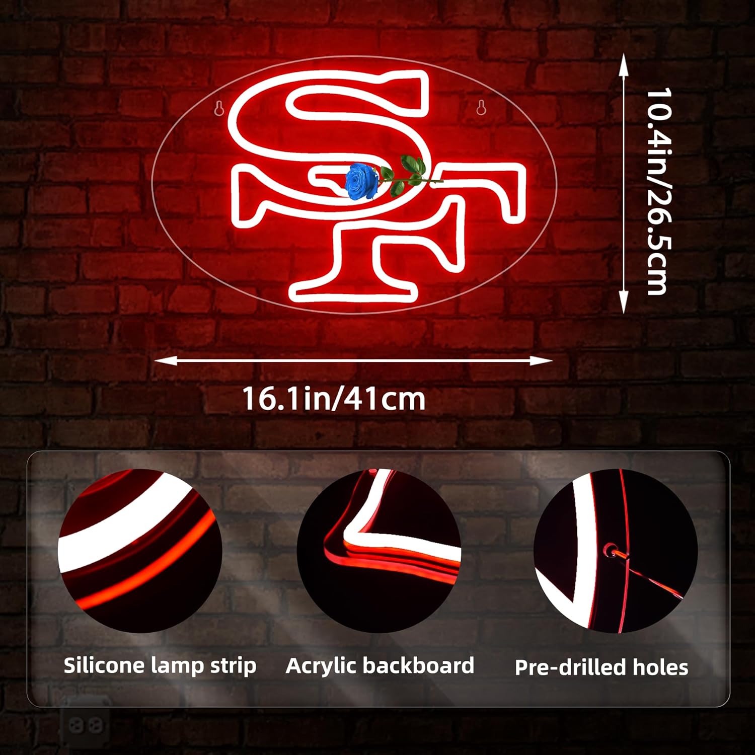 Football Neon Sign Art Wall Li - огляд і ціна Outdoor Power Garage