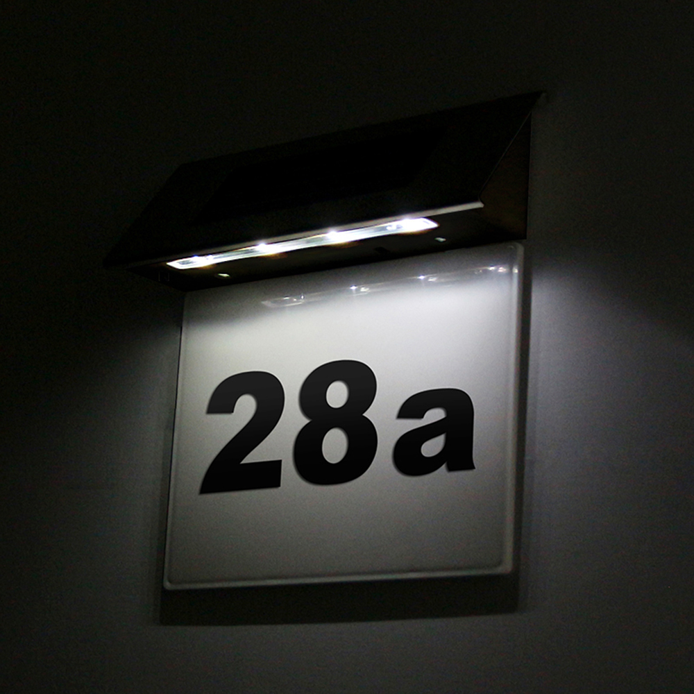 LED Solar Powered Wall Light L - огляд і ціна Outdoor Power Number