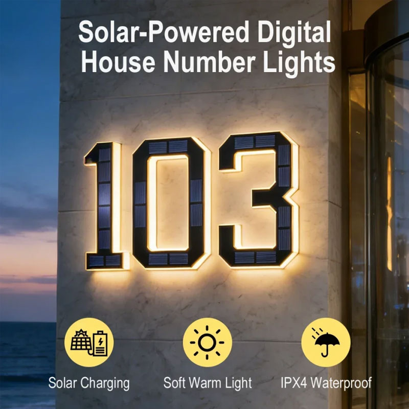 Solar Powered House Number Sig - огляд і ціна Outdoor Power Number