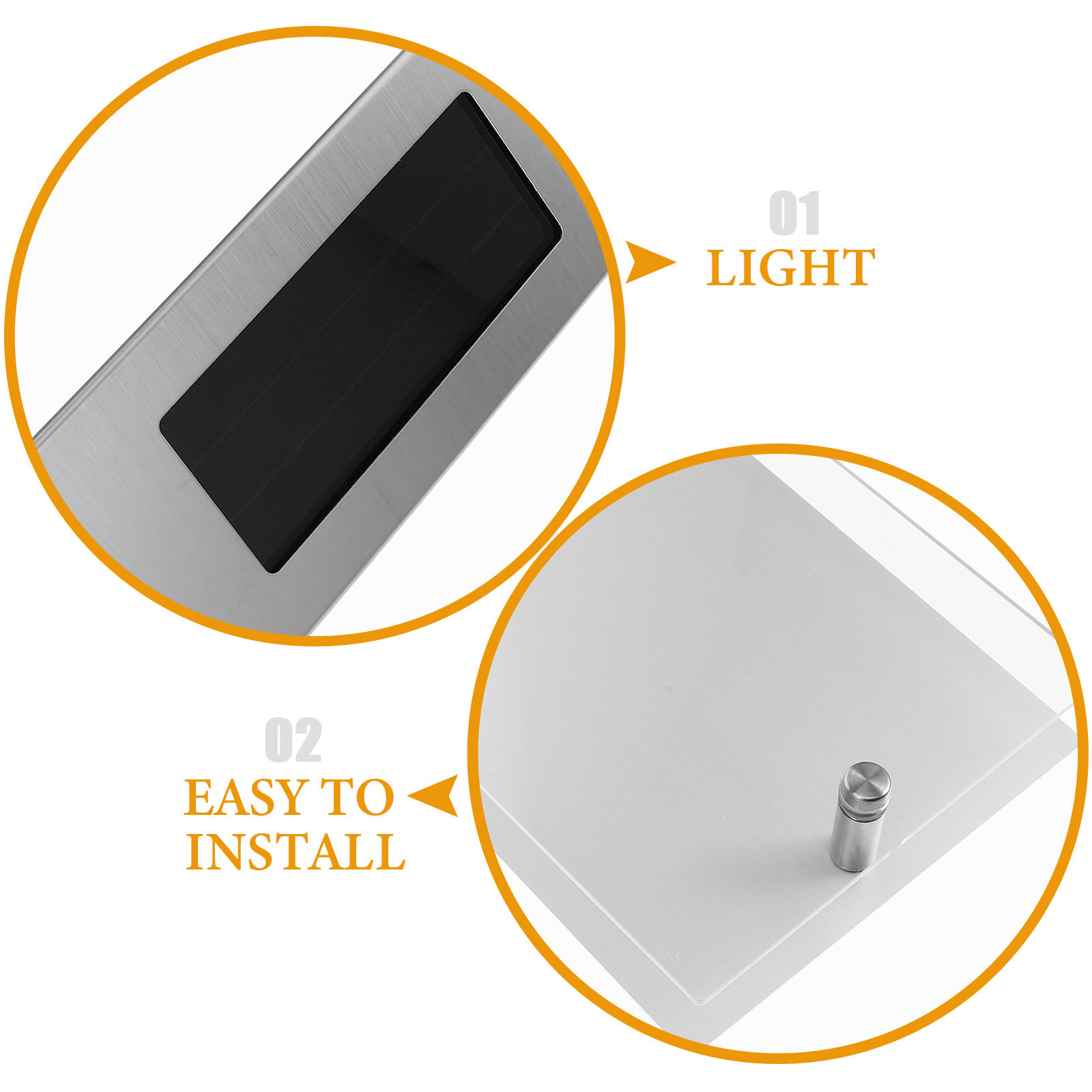 Solar Doorplate Lamp Stainless - огляд і ціна Outdoor Power Number