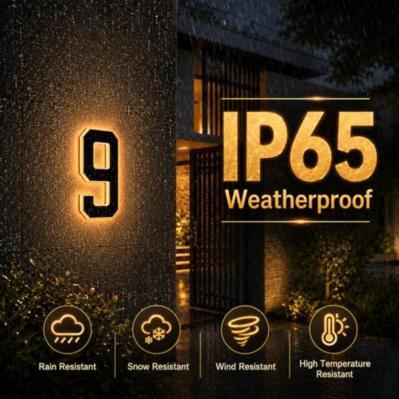 Solar Powered LED House Number - огляд і ціна Outdoor Power Number