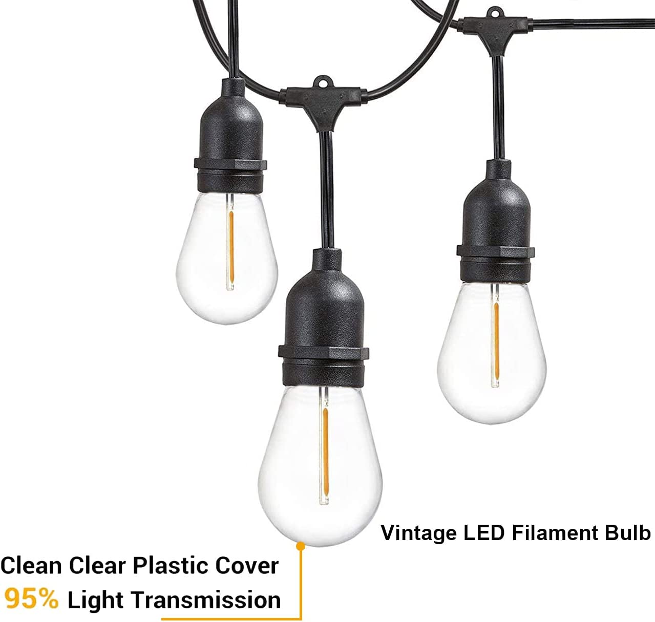 10pack S14 Dimmable Filament B - огляд і ціна Outdoor Power Lead Cover