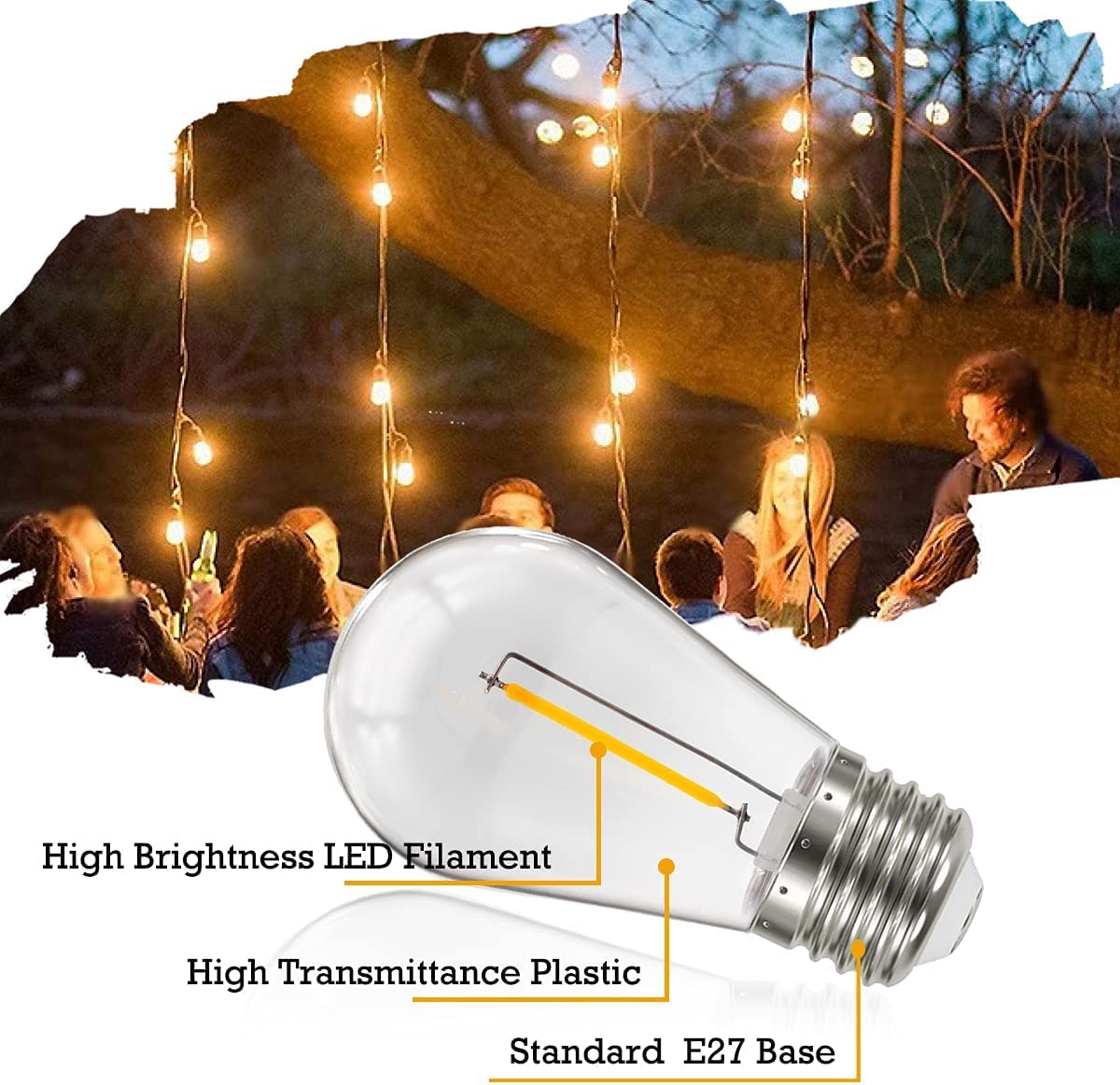 10pack S14 Dimmable Filament B - огляд і ціна Outdoor Power Lead Cover