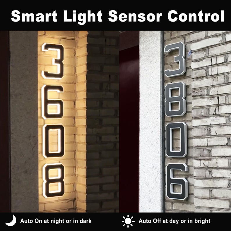 Solar LED House Number Sign Wa - огляд і ціна Outdoor Power Number