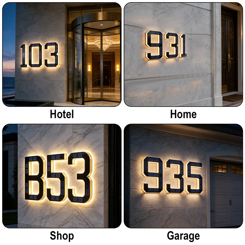 12CM Solar-Powered Sensor LED  - огляд і ціна Outdoor Power Number